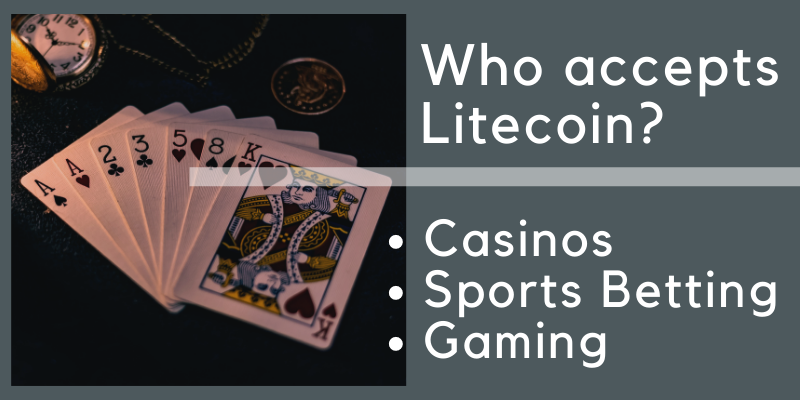List of sites who accepts Litecoin? Black cards, pocket watch, coin.
