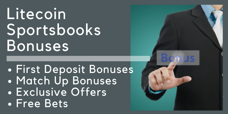 Litecoin sportsbooks bonuses list - Man with suit clicking on bonus